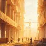 Old housing society building in Pune being redeveloped into a modern residential tower with improved infrastructure.